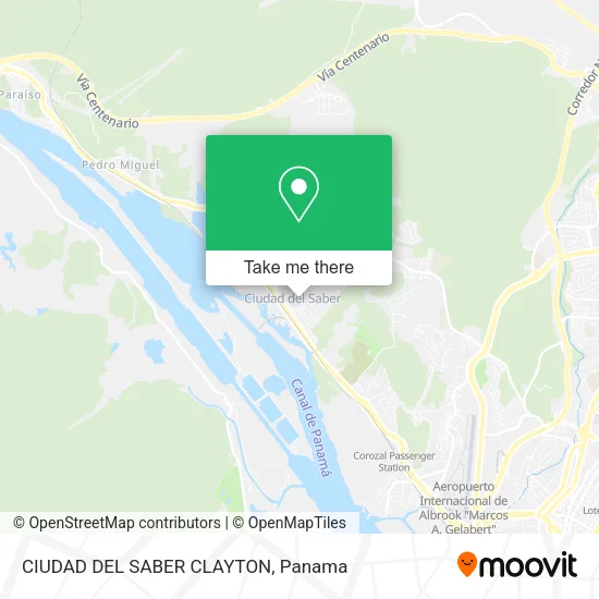 Mapa de CIUDAD DEL SABER   CLAYTON