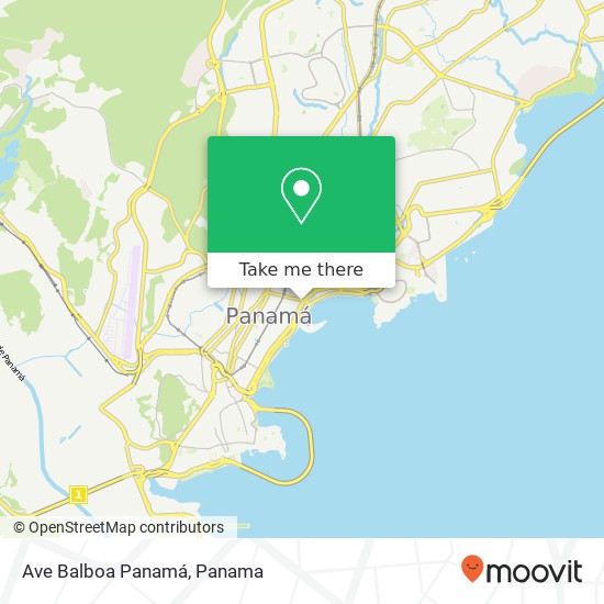 Ave  Balboa  Panamá map