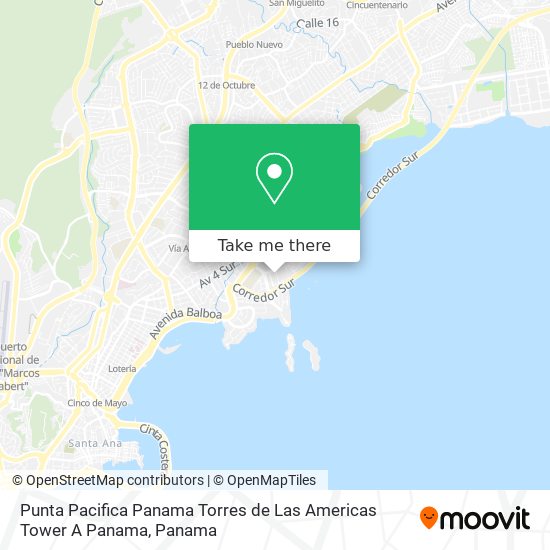 Punta Pacifica  Panama  Torres de Las Americas  Tower A  Panama map