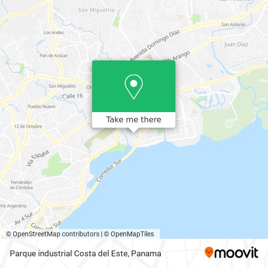 Parque industrial Costa del Este map