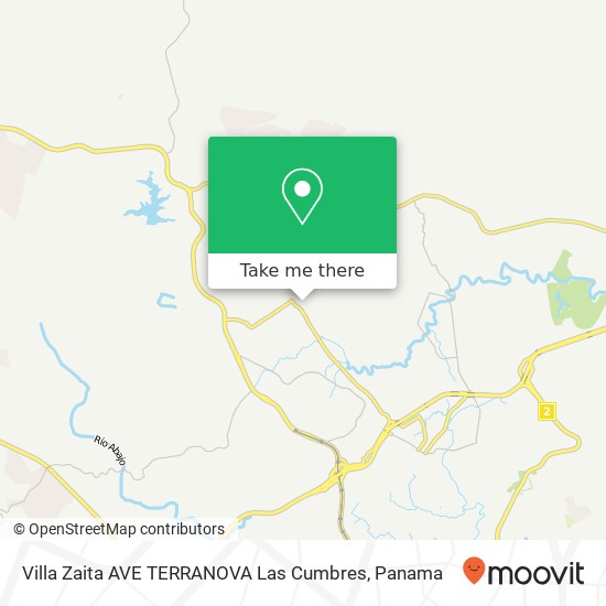 Mapa de Villa Zaita AVE TERRANOVA  Las Cumbres