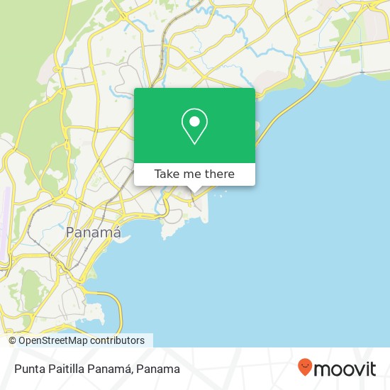 Mapa de Punta Paitilla  Panamá