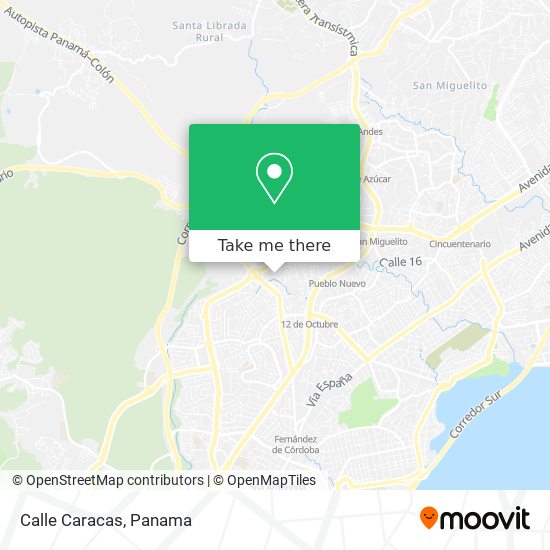 Calle Caracas map