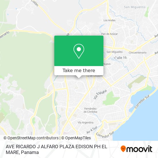 AVE  RICARDO J  ALFARO  PLAZA EDISON   PH EL MARE map