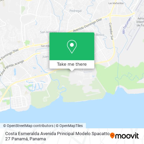 Costa Esmeralda Avenida Principal Modelo Spacatto 27  Panamá map