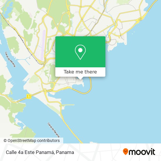 Calle 4a Este  Panamá map