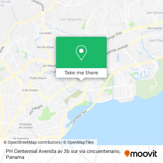 PH Centennial Avenida av 3b sur  via cincuentenario map