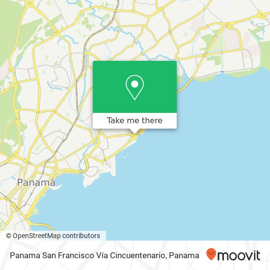 Mapa de Panama  San Francisco  Vía Cincuentenario