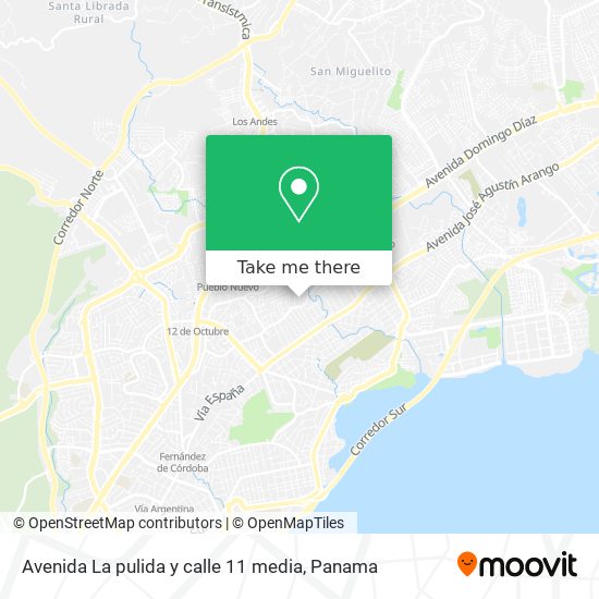 Avenida La pulida y calle 11 media map