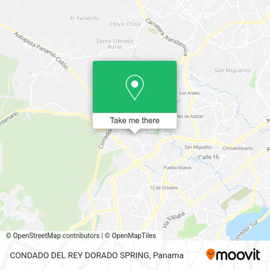 Mapa de CONDADO DEL REY  DORADO SPRING