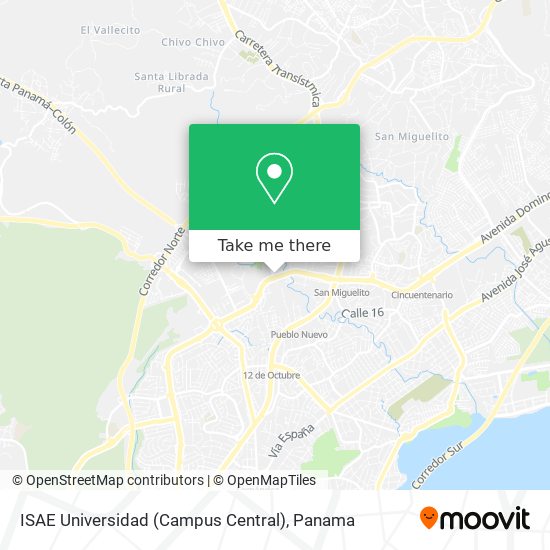 ISAE Universidad (Campus Central) map