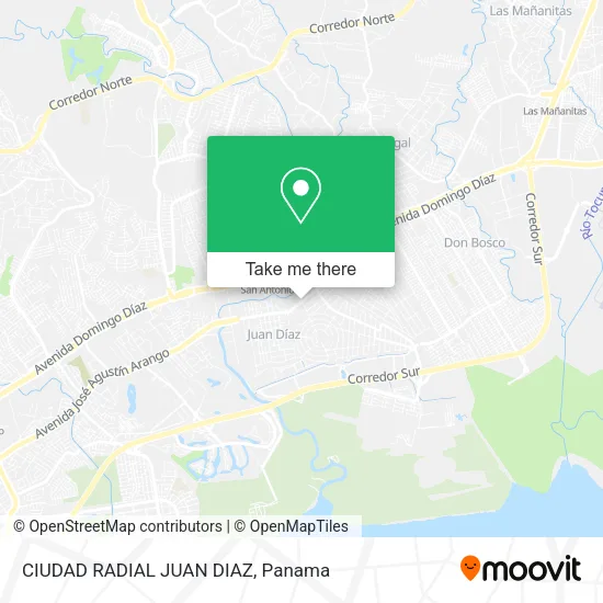 Mapa de CIUDAD RADIAL JUAN DIAZ