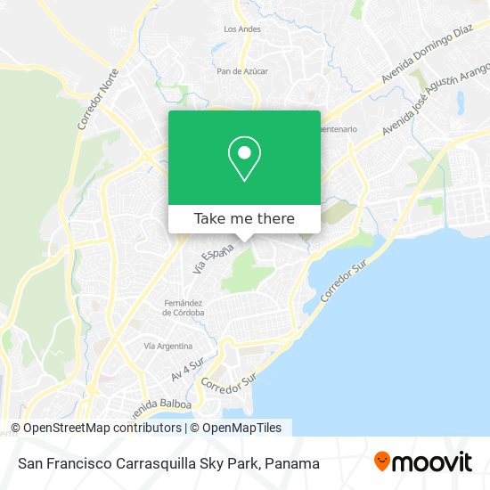 San Francisco  Carrasquilla  Sky Park map