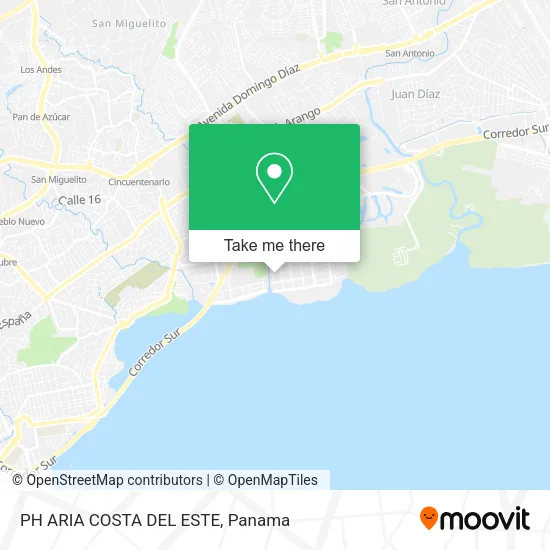 PH ARIA   COSTA DEL ESTE map