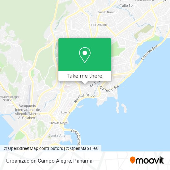 Urbanización Campo Alegre map