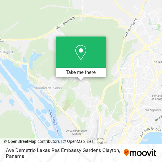 Ave  Demetrio Lakas  Res Embassy Gardens  Clayton map