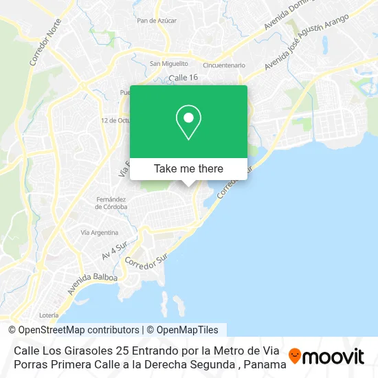 Calle Los Girasoles   25  Entrando por la Metro de Via Porras  Primera Calle a la Derecha  Segunda map