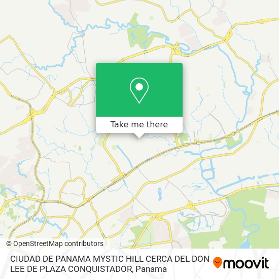 CIUDAD DE PANAMA  MYSTIC HILL CERCA DEL DON LEE DE PLAZA CONQUISTADOR map