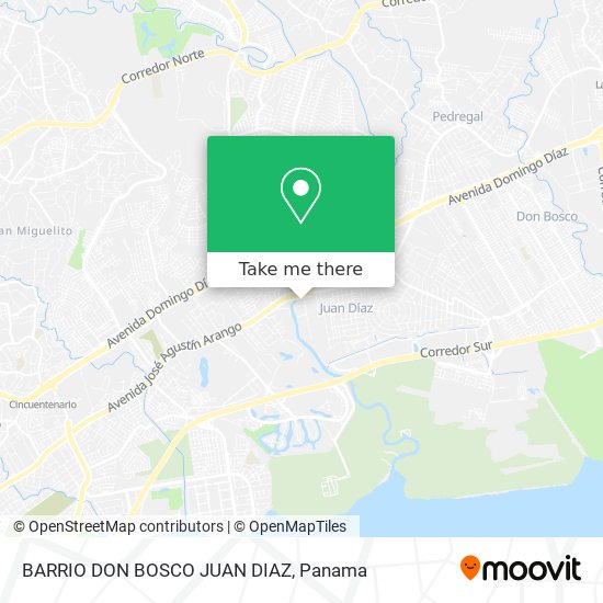 BARRIO DON BOSCO  JUAN DIAZ map