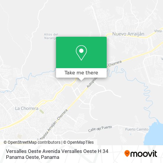 Mapa de Versalles Oeste Avenida Versalles Oeste H 34  Panama Oeste