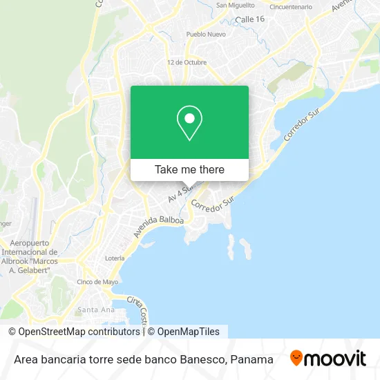 Mapa de Area bancaria  torre sede banco Banesco