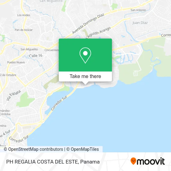 Mapa de PH REGALIA   COSTA DEL ESTE