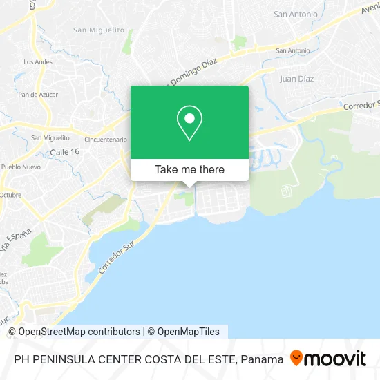 Mapa de PH PENINSULA CENTER  COSTA DEL ESTE