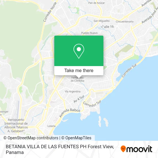 Mapa de BETANIA VILLA DE LAS FUENTES PH Forest View
