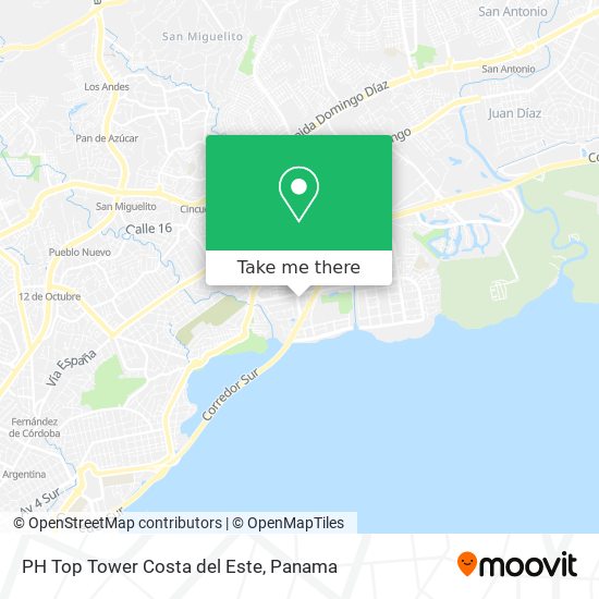 PH Top Tower  Costa del Este map