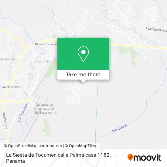 La Siesta de Tocumen  calle Palma  casa  1182 map