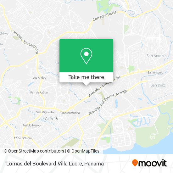 Lomas del Boulevard Villa Lucre map