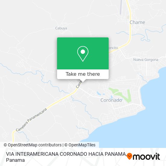VIA INTERAMERICANA  CORONADO  HACIA PANAMA map