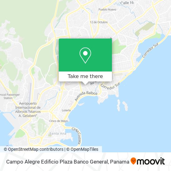 Campo Alegre  Edificio Plaza Banco General map