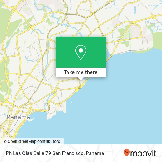 Mapa de Ph Las Olas  Calle 79 San Francisco
