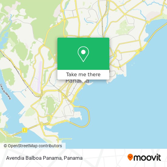 Mapa de Avendia Balboa  Panama