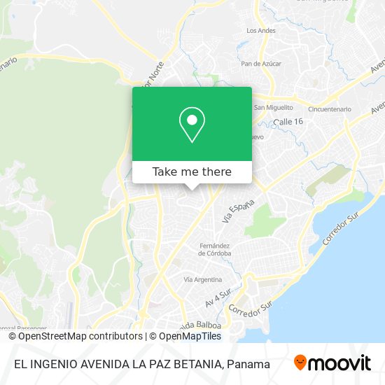 EL INGENIO AVENIDA LA PAZ  BETANIA map