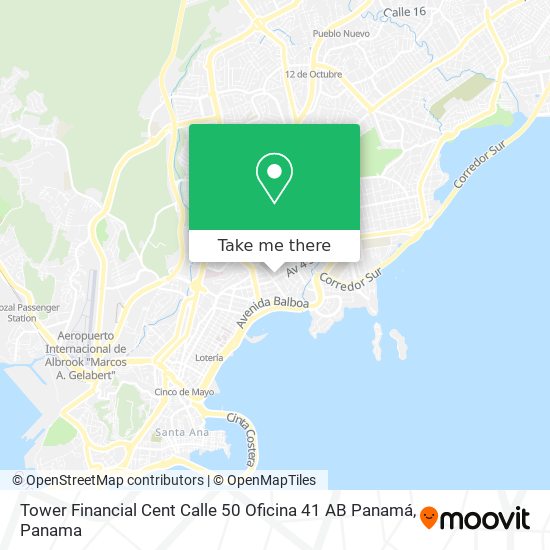 Tower Financial Cent Calle 50 Oficina 41 AB  Panamá map