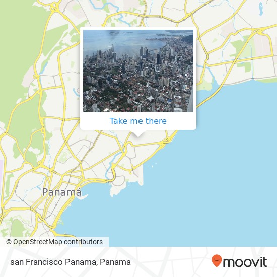 san Francisco  Panama map