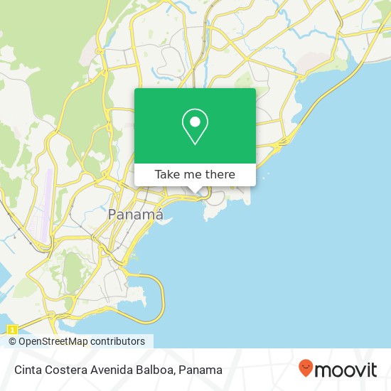 Cinta Costera Avenida Balboa map