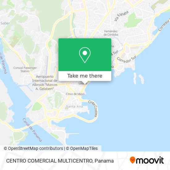 CENTRO COMERCIAL MULTICENTRO map