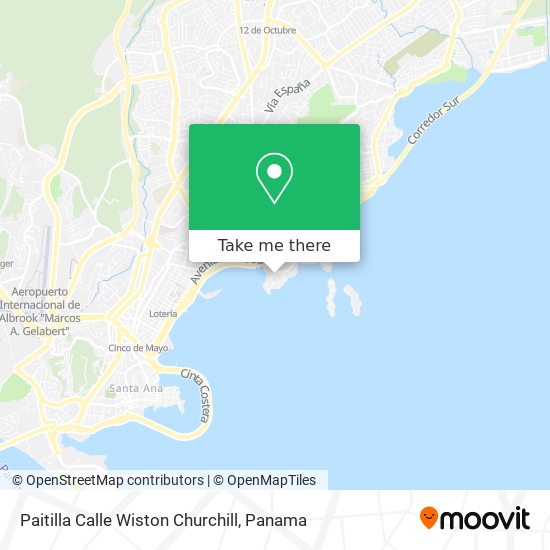 Paitilla  Calle Wiston Churchill map