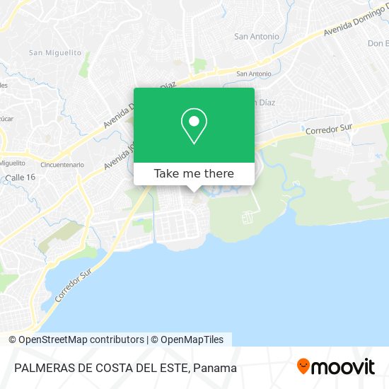 Mapa de PALMERAS DE COSTA DEL ESTE