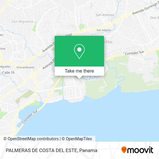 Mapa de PALMERAS DE COSTA DEL ESTE