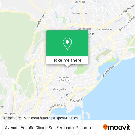 Avenida España Clínica San  Fernando map