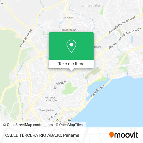 CALLE TERCERA RIO ABAJO map