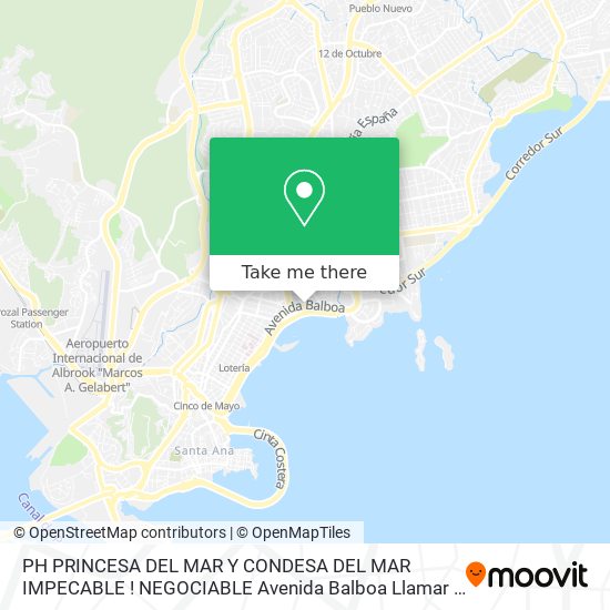 PH PRINCESA DEL MAR Y CONDESA DEL MAR  IMPECABLE ! NEGOCIABLE  Avenida Balboa Llamar a Yolanda Chan map