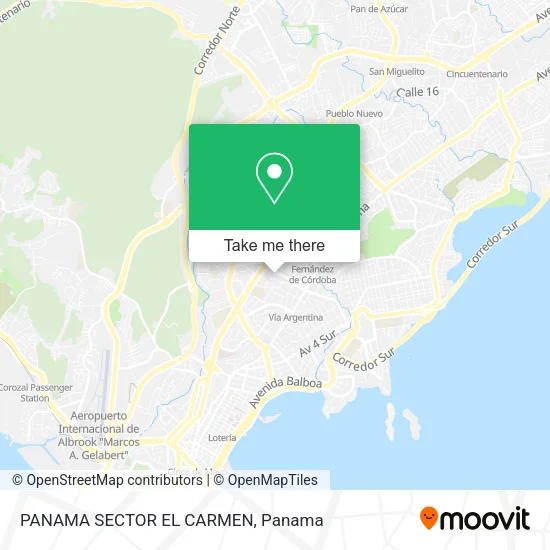 PANAMA SECTOR EL CARMEN map