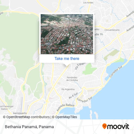 Mapa de Bethania  Panamá