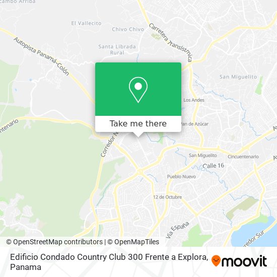 Edificio Condado Country Club 300  Frente a Explora map