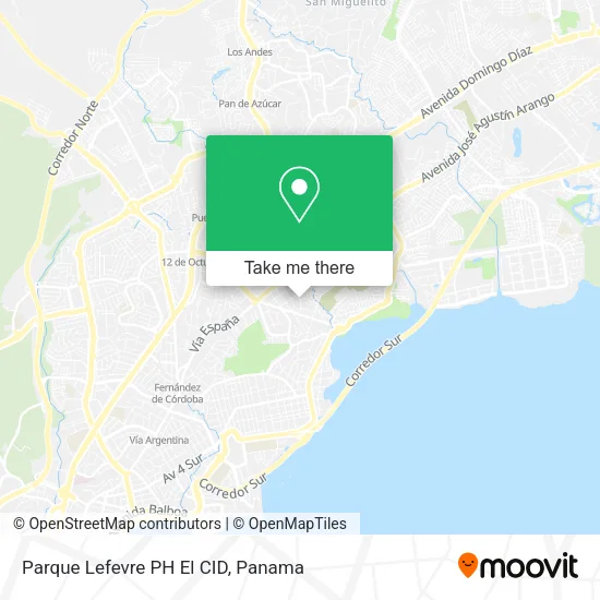 Parque Lefevre  PH El CID map